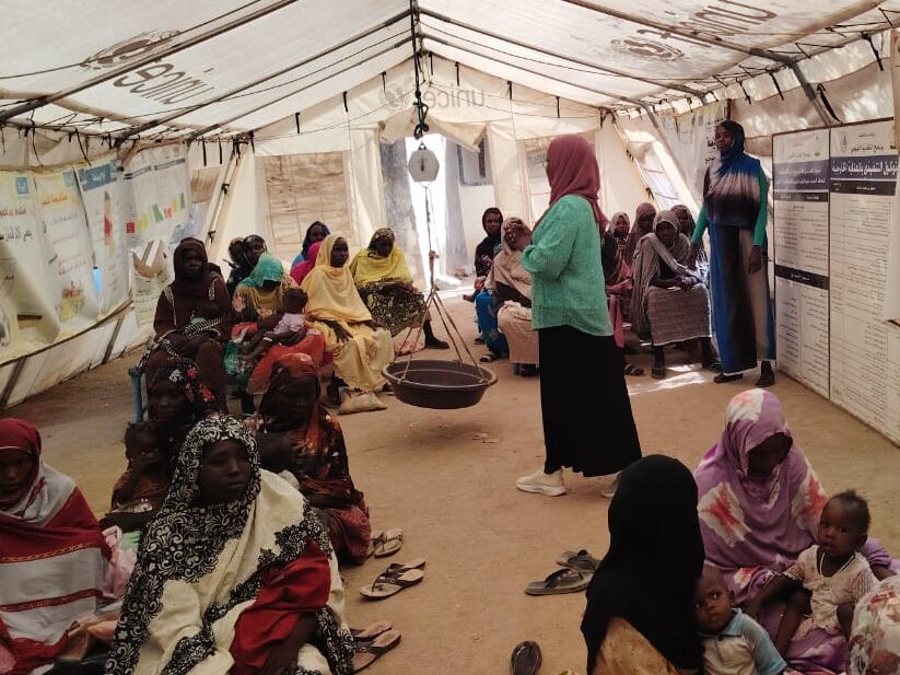 displaced civilians at Islamic Relief’s clinic in Nertiti in Darfur