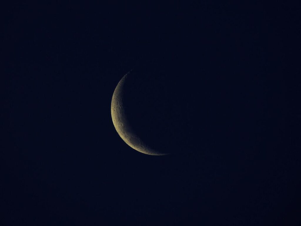 The new moon signals the coming of the next Islamic month, including Ramadan. 