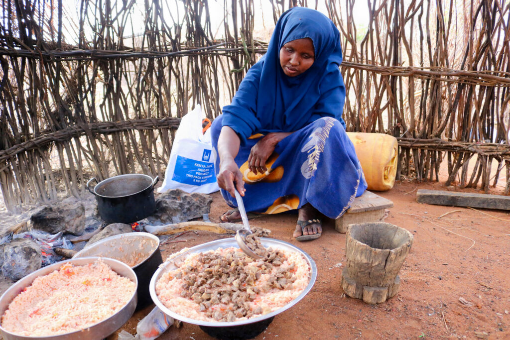 Aqiqah meet being cooked by beneficiary of Islamic Relief